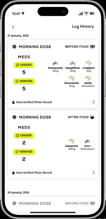Pop by Kwelio - Adherence history