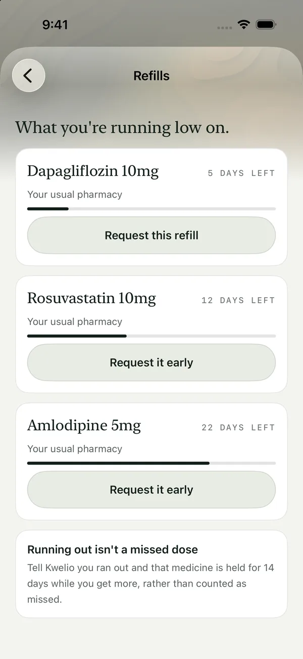 Refills in POP by Kwelio: what Sara is running low on